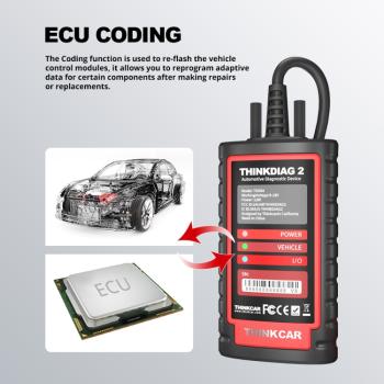 Thinkcar ThinkDiag 2 OBD2 Bluetooth 5.0 Diagnosegerät – Alle Systeme & 15+ Reset-Funktionen