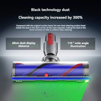 Valmento ProClean Max – Hochdrehmoment-Direktantriebs-Rollenbürstenkopf mit Staubanzeigelicht für Dyson V7 V8 V10 V11 V15