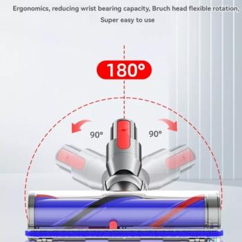 Valmento ProClean Max – Hochdrehmoment-Direktantriebs-Rollenbürstenkopf mit Staubanzeigelicht für Dyson V7 V8 V10 V11 V15