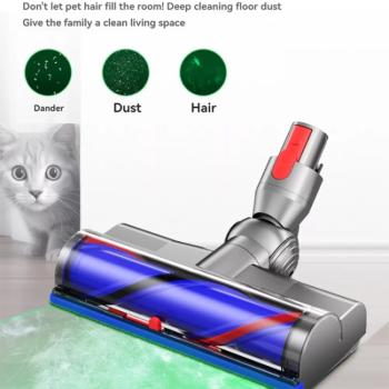 Valmento ProClean Max – Hochdrehmoment-Direktantriebs-Rollenbürstenkopf mit Staubanzeigelicht für Dyson V7 V8 V10 V11 V15