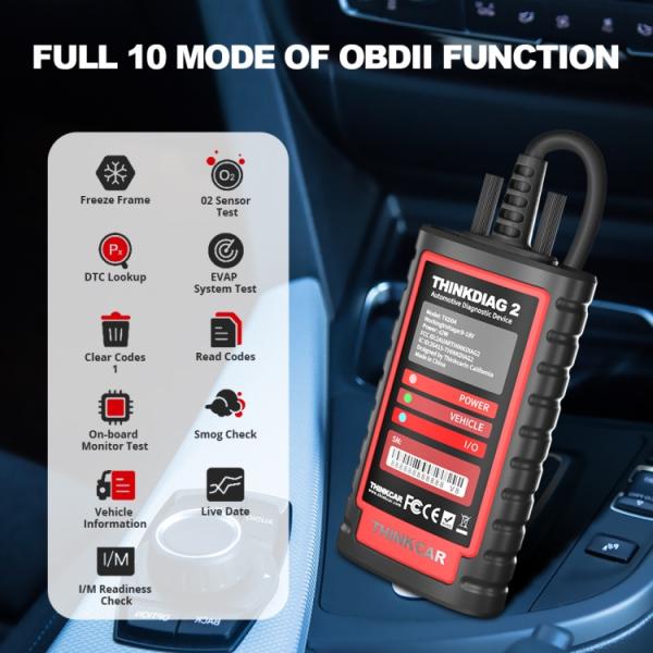 Thinkcar ThinkDiag 2 OBD2 Bluetooth 5.0 Diagnosegerät – Alle Systeme & 15+ Reset-Funktionen