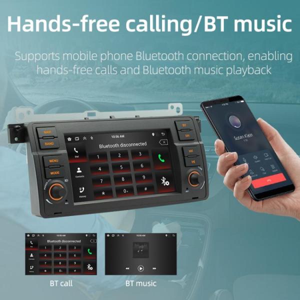 Valmento BMW E46 7" GPS-Navigation Android 13 – 2+64GB, CarPlay & Android Auto