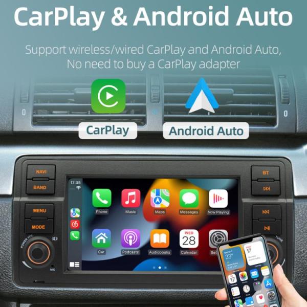 Valmento BMW E46 7" GPS-Navigation Android 13 – 2+64GB, CarPlay & Android Auto